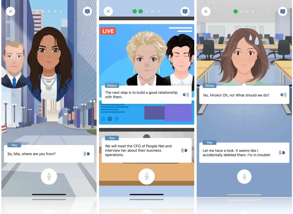 AI Characters of the Speakbuddy world