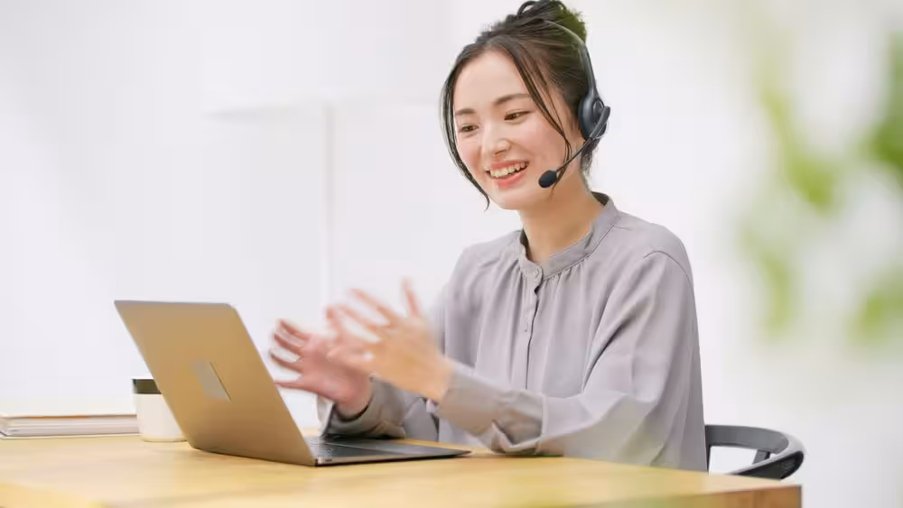 Woman chatting on video chat